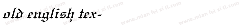 old english tex字体转换